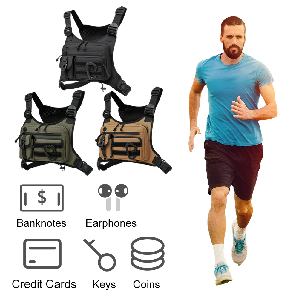 Cycling Commute Backpack - Outdoor Cycling Chest Bag Adjustable Strap