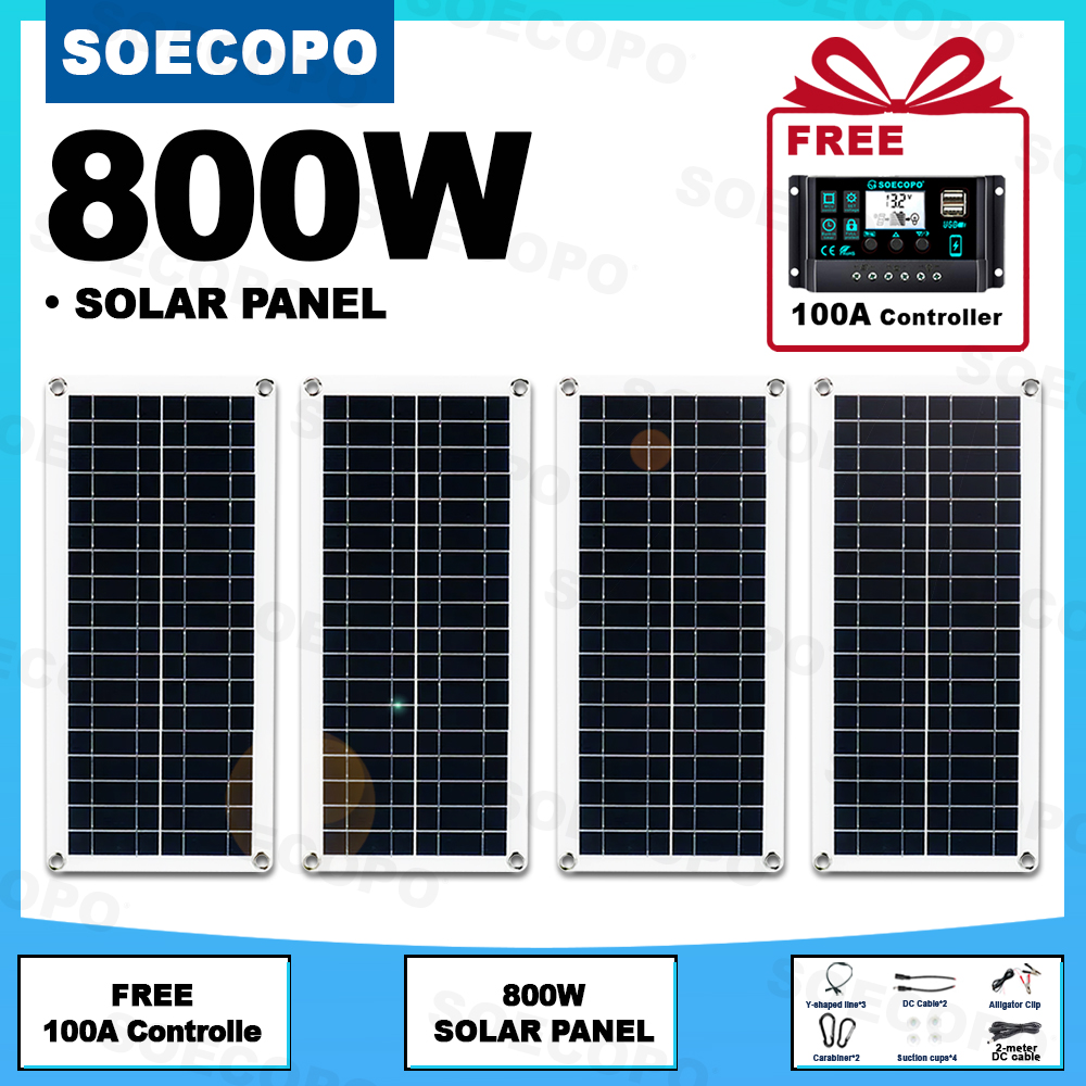 Usb Charger Dynamo - SOECOPO 800W Solar Panel Kit 4pcs