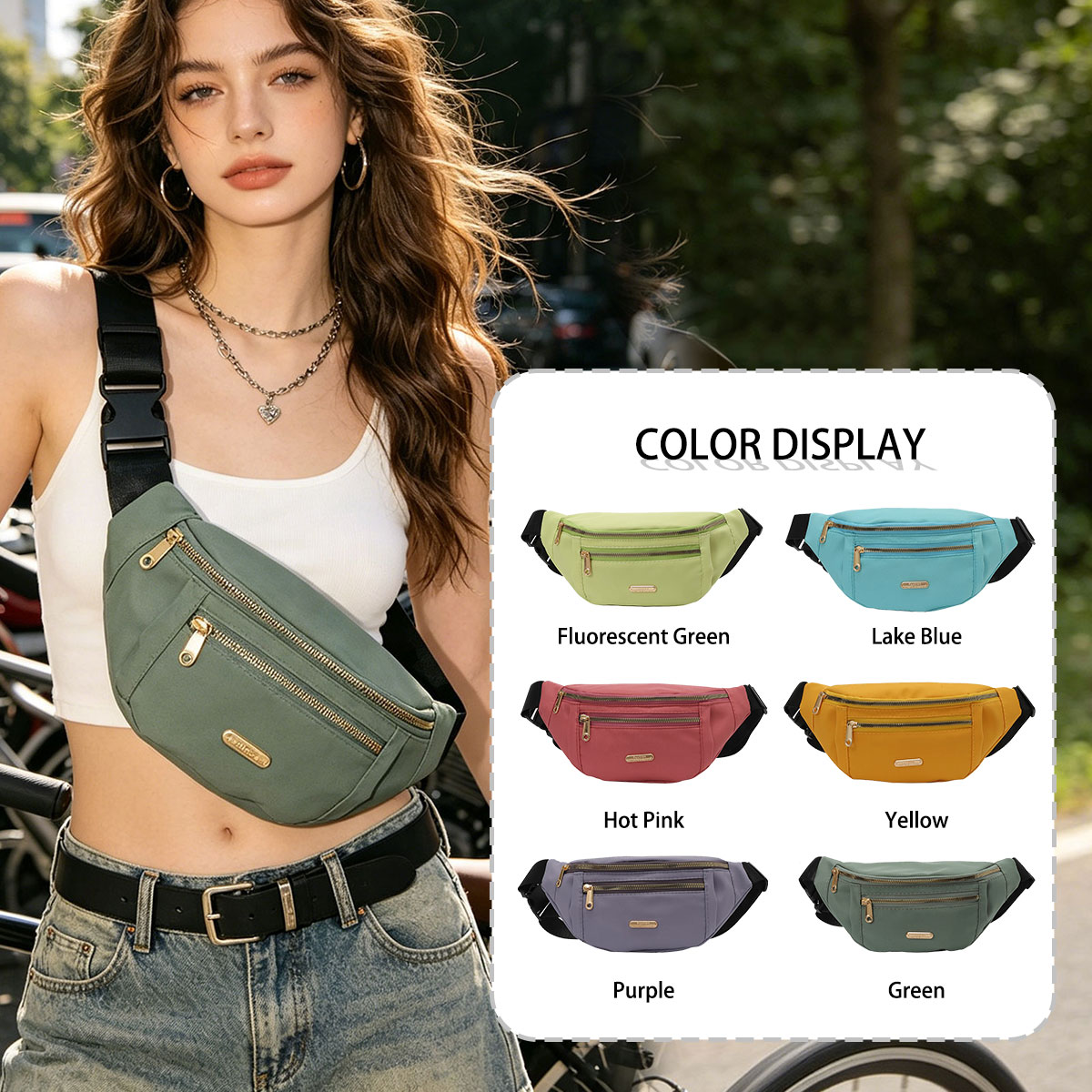 Fashion Casual Solid Color Wom - Cycling Commute Bag recension och pris