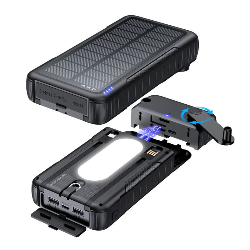 Hand Crank Solar Power Bank Ou - Usb Charger Dynamo recension och pris
