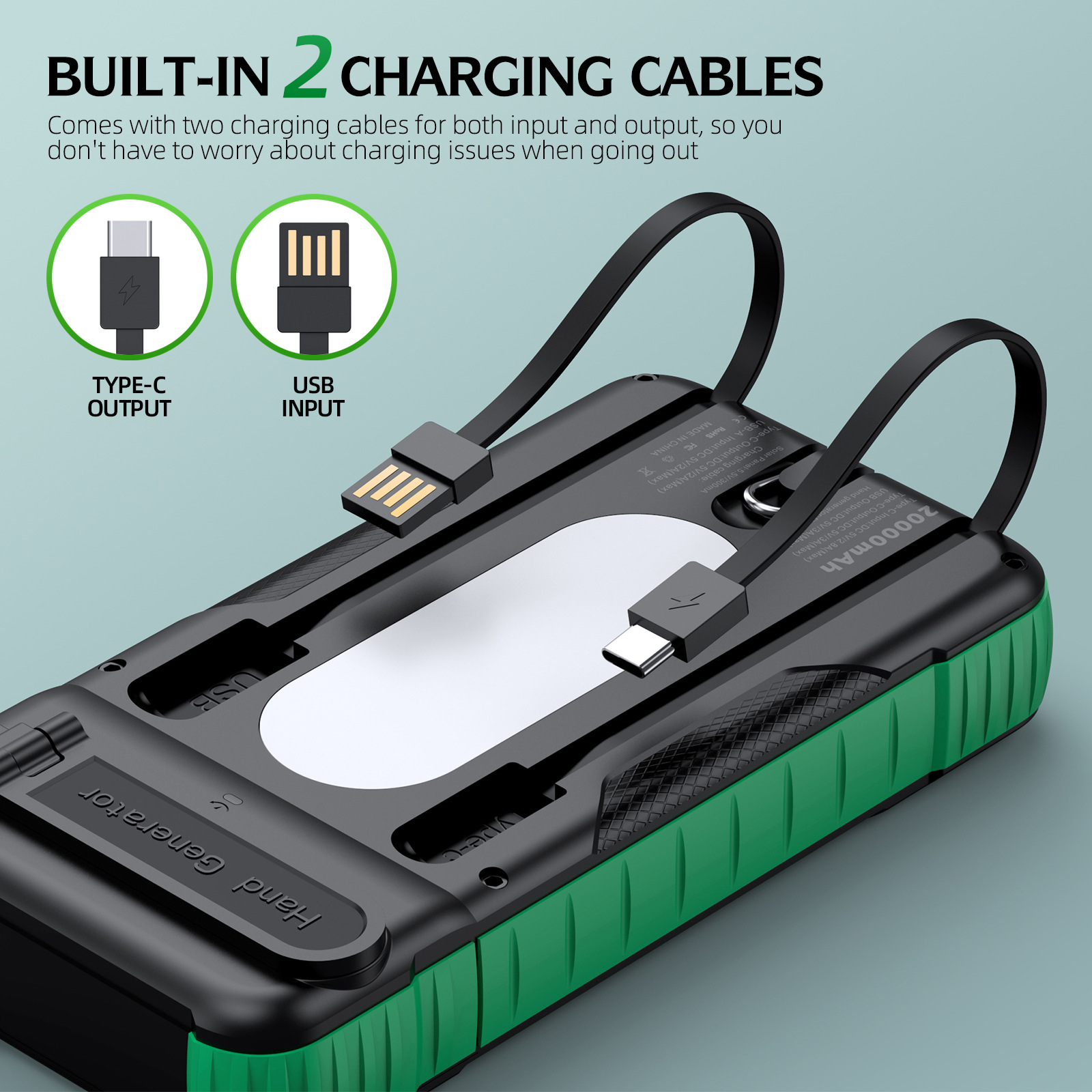 Hand Crank Solar Power Bank Ou - Usb Charger Dynamo recension och pris