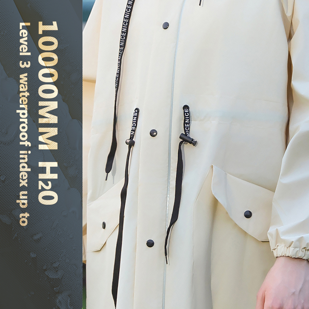 Women Long Waterproof Rain Jac - Cycling Rain Jacket Commute recension och pris