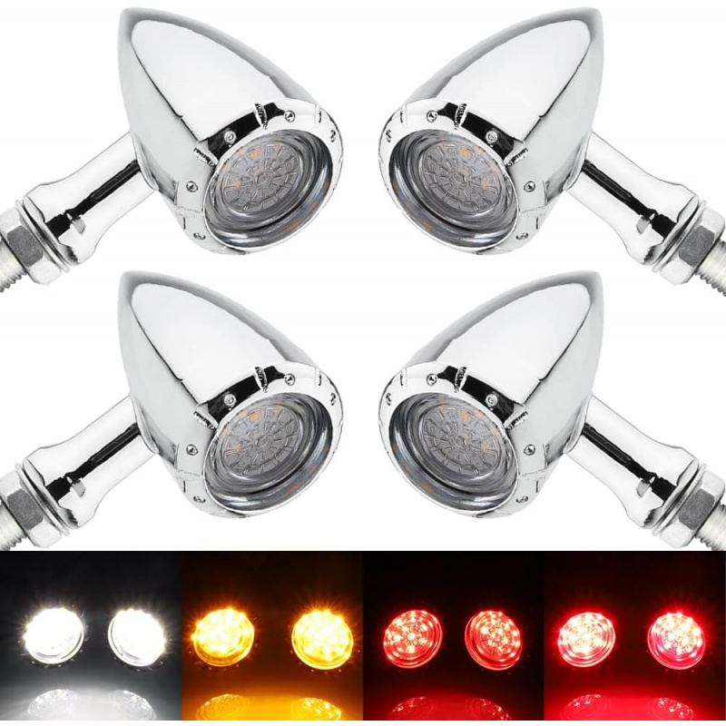 Motorcycle Bullet LED Front Re - Bike Light Front Rear recension och pris