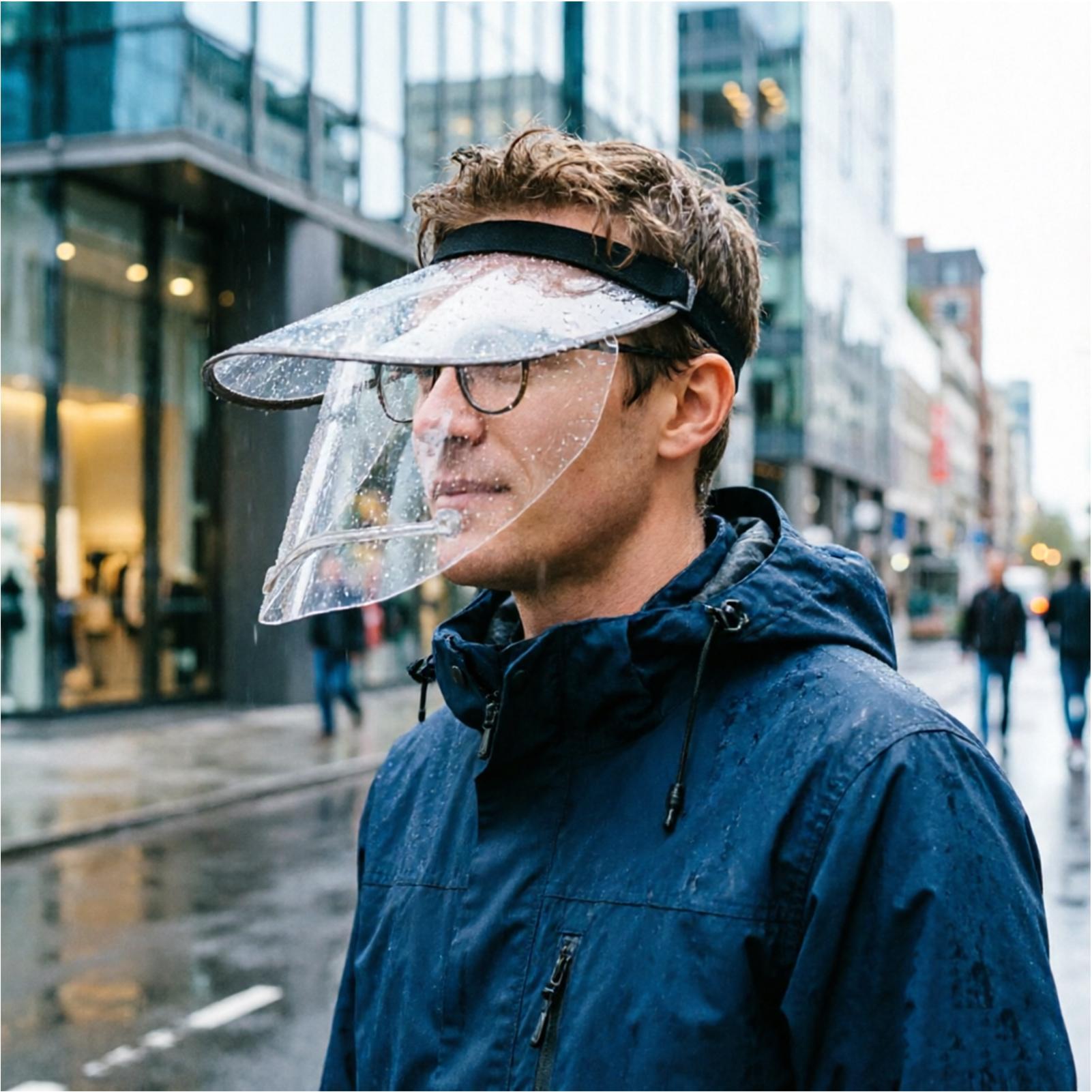 Rain Shield For Face Wide Brim - Cycling Commute Rain recension och pris