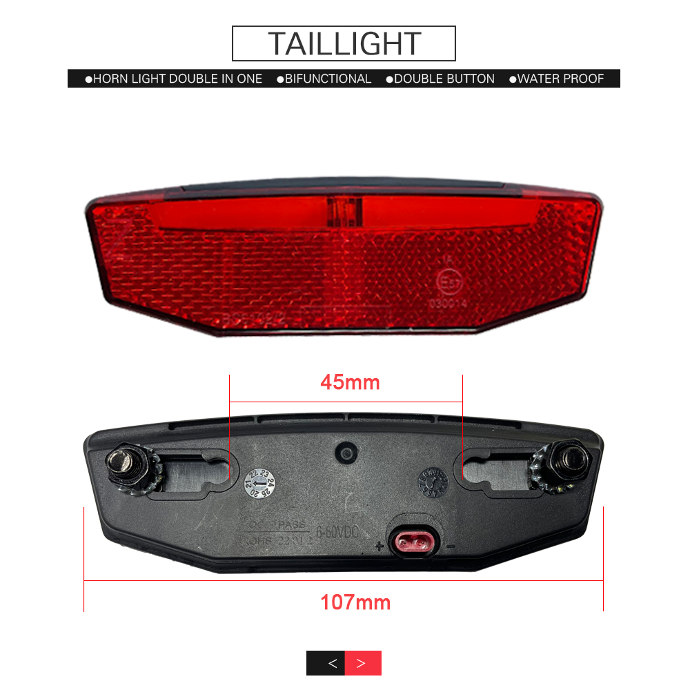 Ebike Light and Horn Switch, H - Bike Light Front Rear recension och pris
