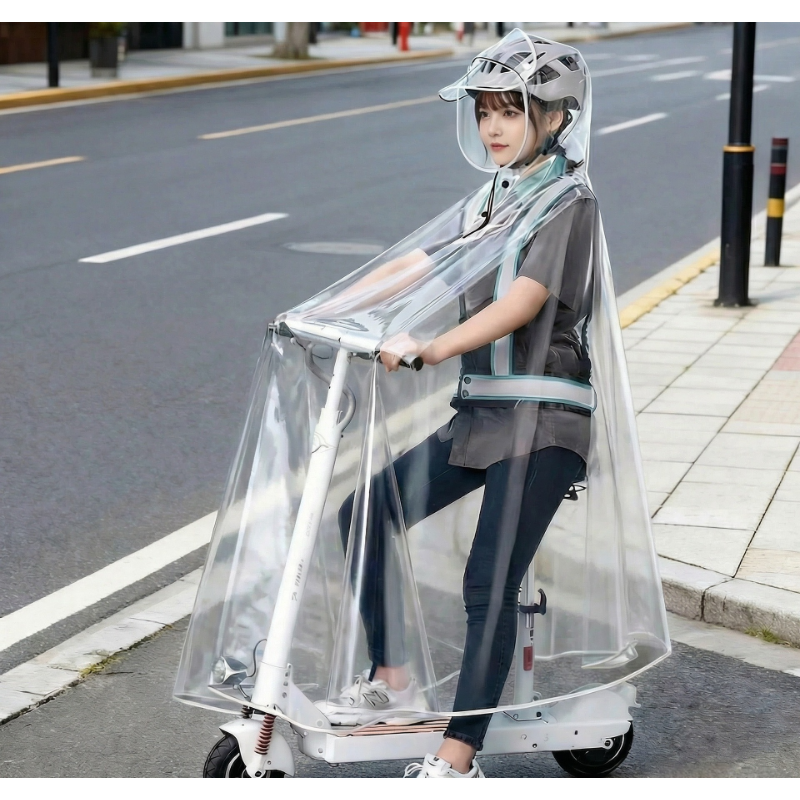 Electric Scooter Raincoat, Ful - Cycling Rain Jacket Commute recension och pris