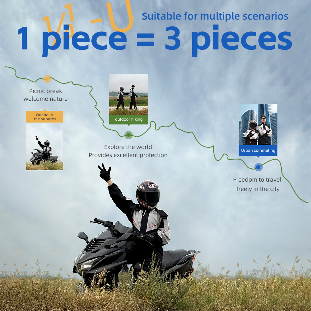 Motorcycle Rain Suit Raincoat  - Cycling Rain Jacket Commute recension och pris