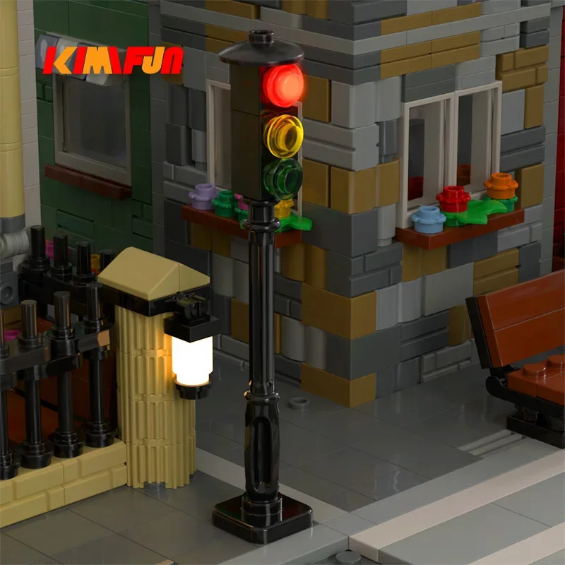 1pcs LED MOC Street Automatic  - Cycling In City recension och pris
