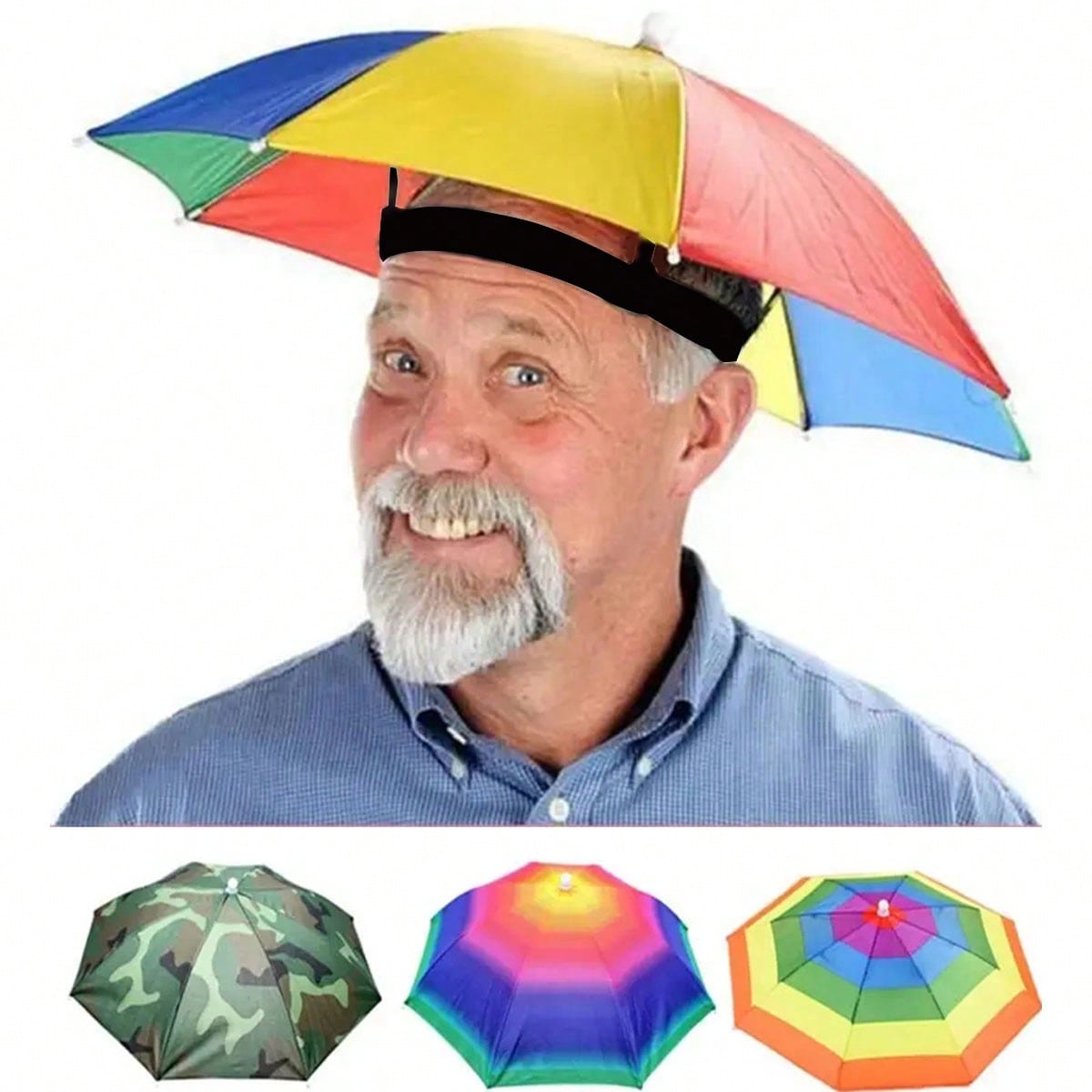 Hands Free Head Wear Umbrella  - Cycling Commute Rain recension och pris