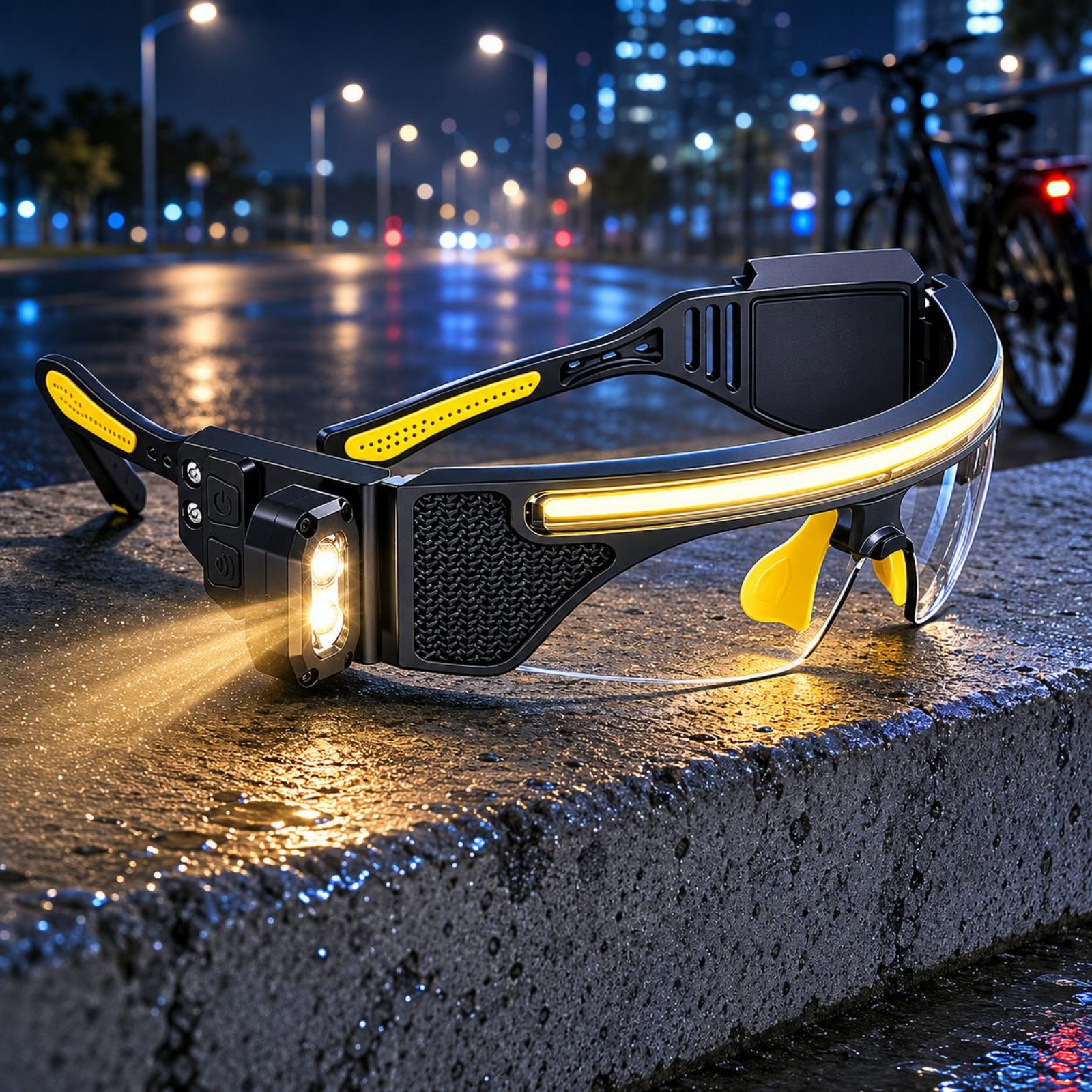 Curved-Fit LED Glasses Black F - Cycling To Work recension och pris