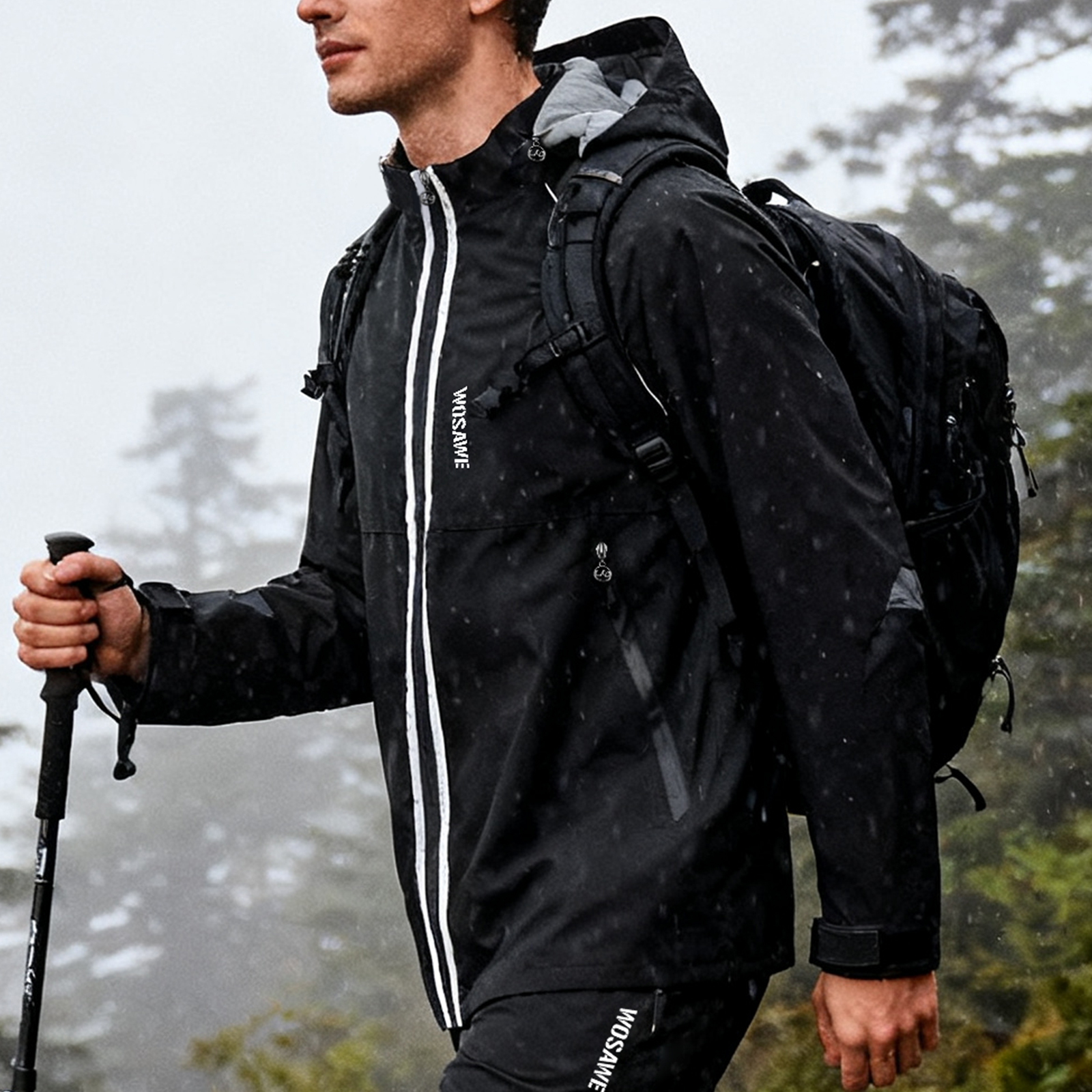 WOSAWE Motorcycle Raincoat 100 - Cycling Rain Jacket Commute recension och pris