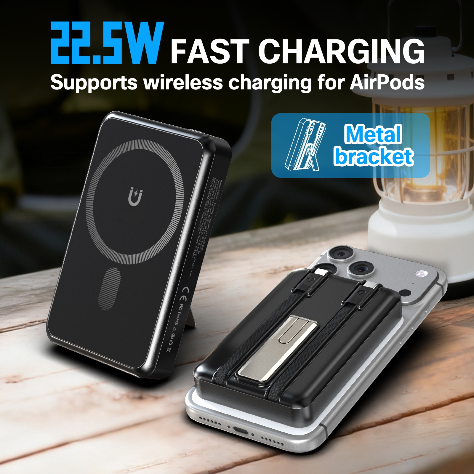 10000mAh Magnetic Wireless Pow - Usb Charger Dynamo recension och pris