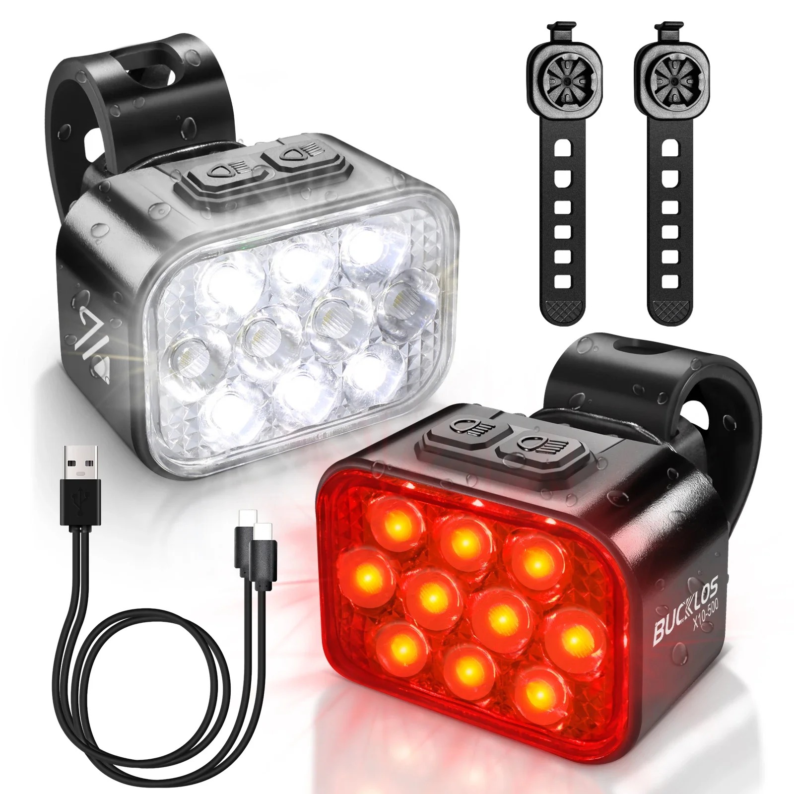 OEM/ODM BUCKLOS USB Charge Bic - Bike Light Front Rear recension och pris