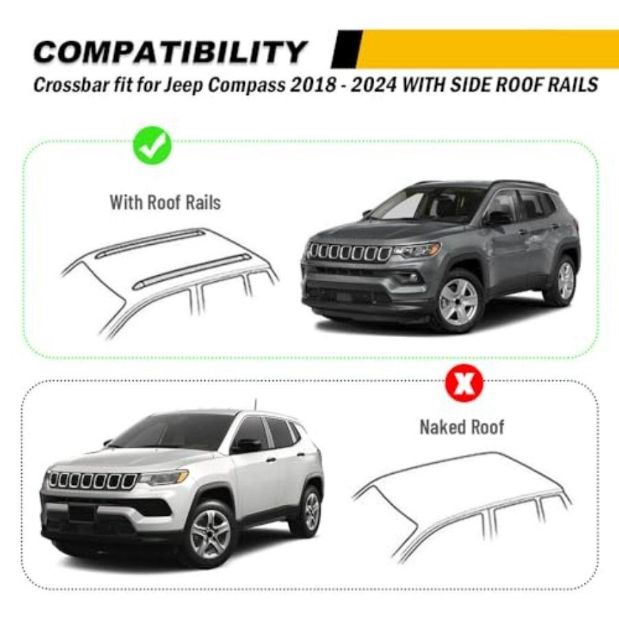 220lbs Cross Bar Roof Rack for - Cargo Rack Aluminum recension och pris