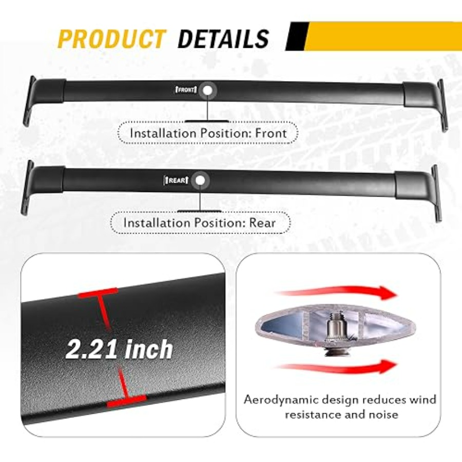220lbs Cross Bar Roof Rack for - Cargo Rack Aluminum recension och pris