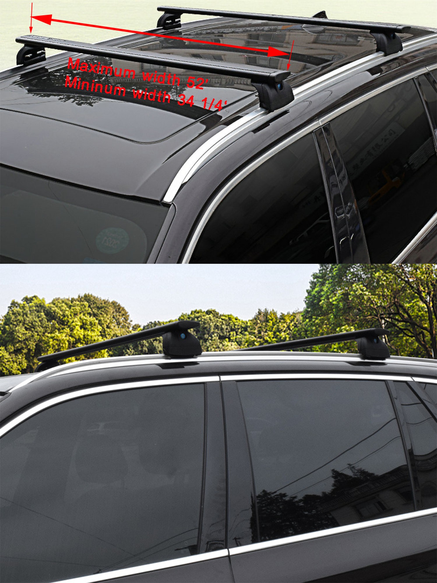 2PCS Aluminum Ajustable Crossb - Cargo Rack Aluminum recension och pris