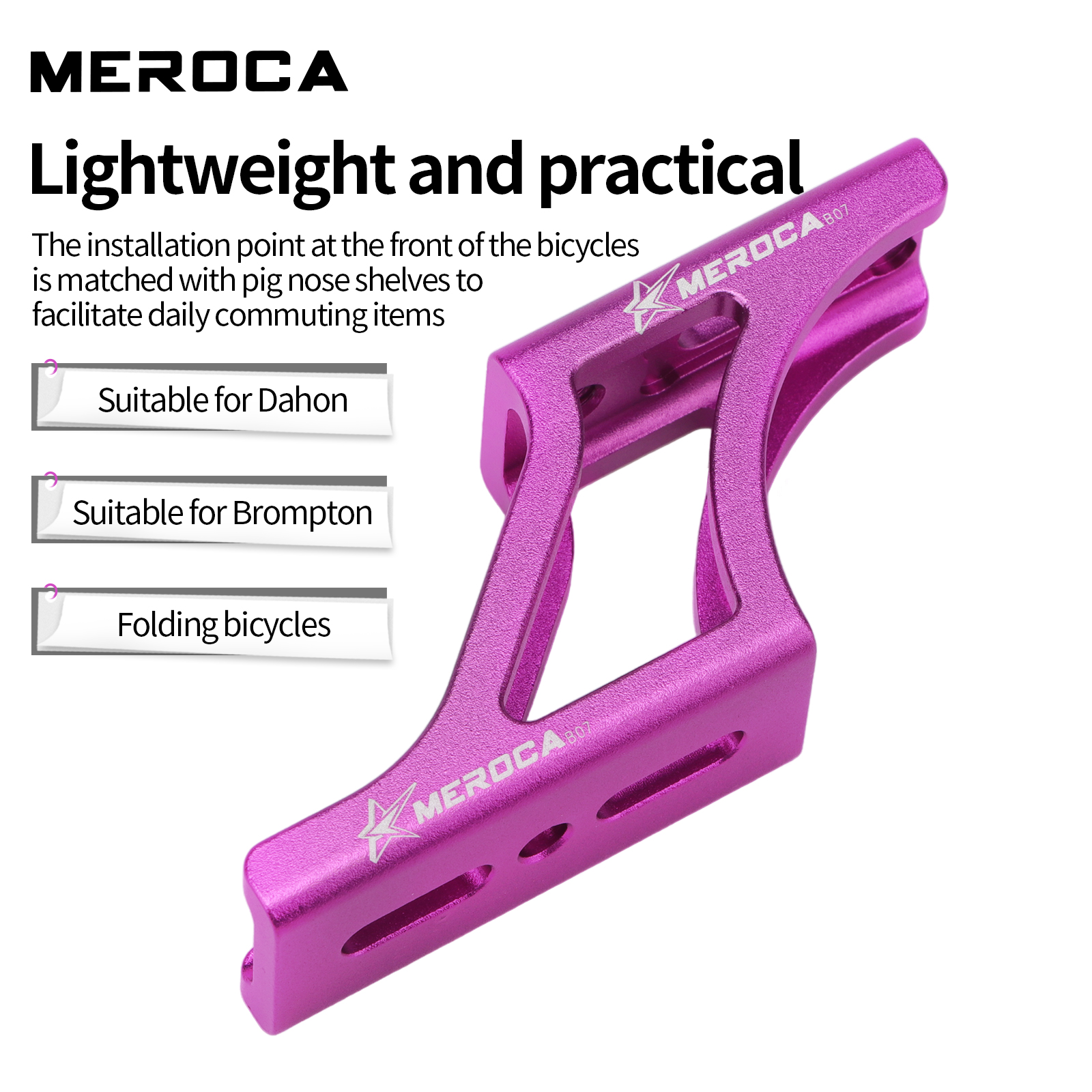 Meroca Folding Bicycle Front B - Cargo Rack Aluminum recension och pris