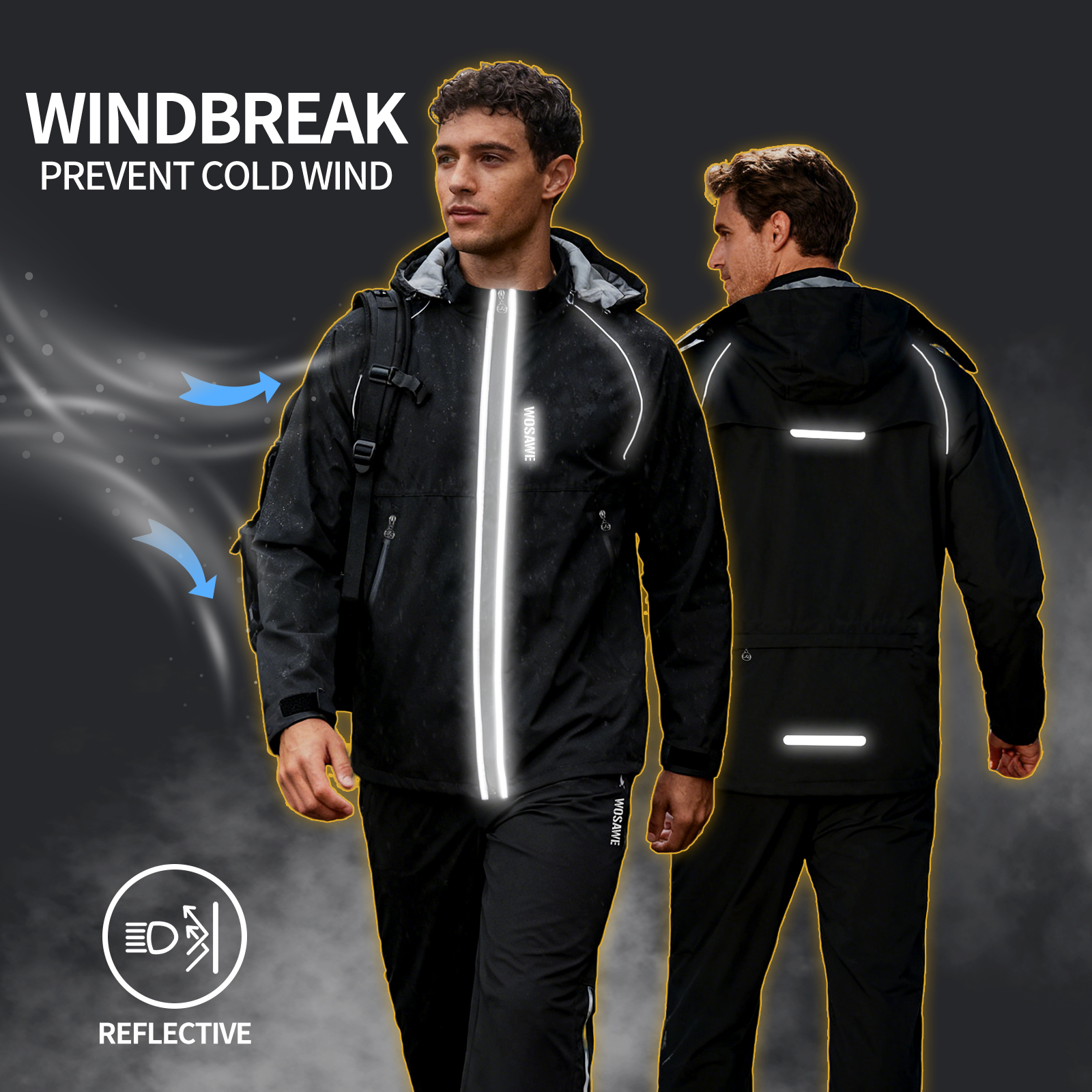 WOSAWE Reflective Motorcycle R - Cycling Commute Rain recension och pris