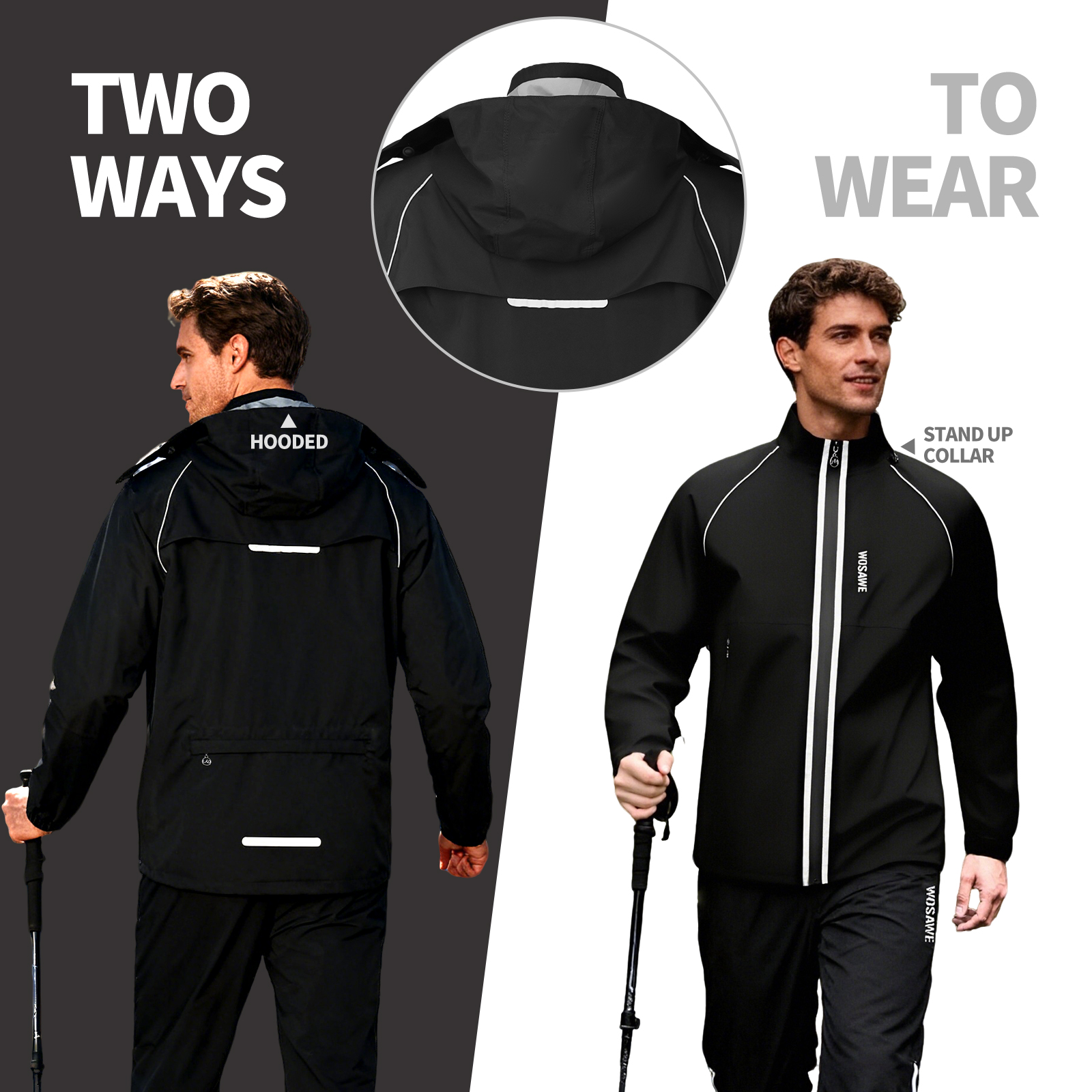WOSAWE Reflective Motorcycle R - Cycling Commute Rain recension och pris