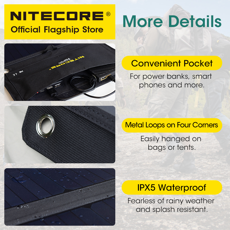 NITECORE FSP30 30W Portable So - Usb Charger Dynamo recension och pris