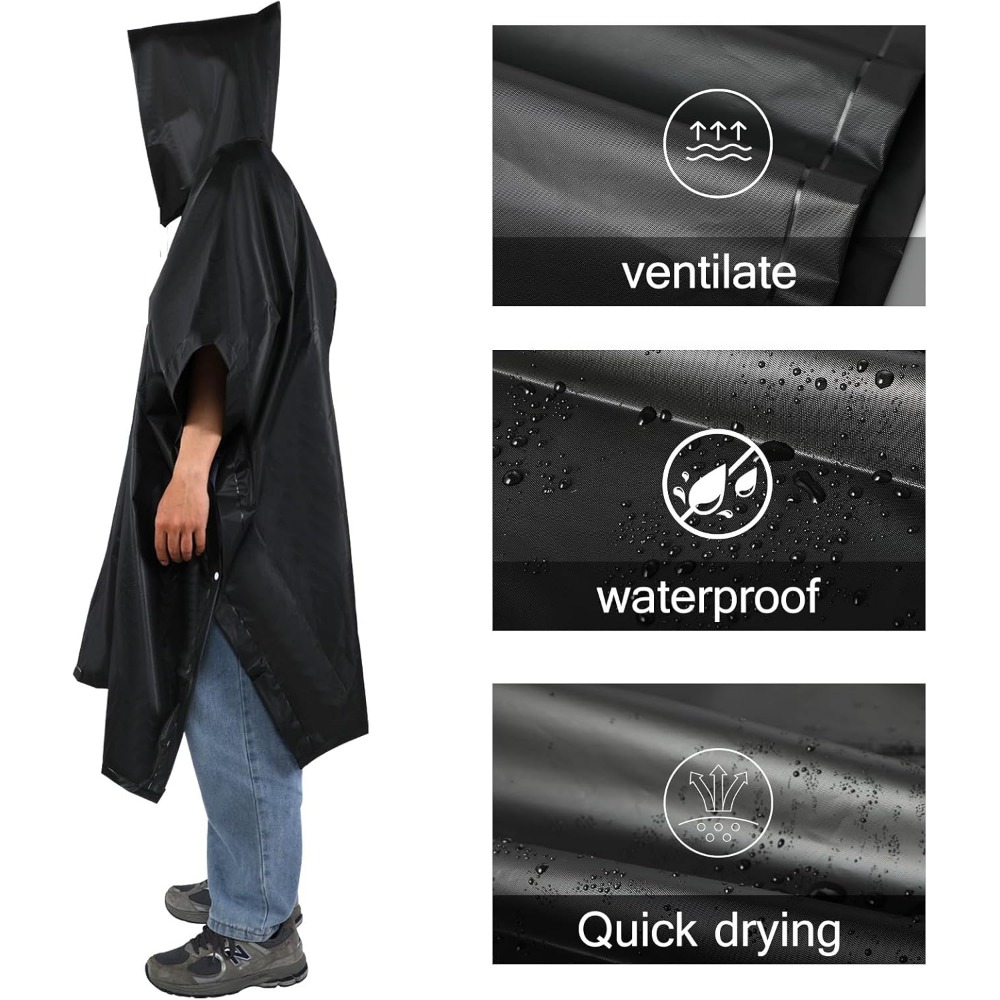 Waterproof Rain Poncho Lightwe - Cycling Rain Jacket Commute recension och pris